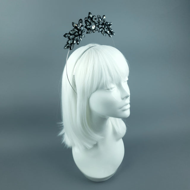 Black/Grey Diamante Jewel Halo 71