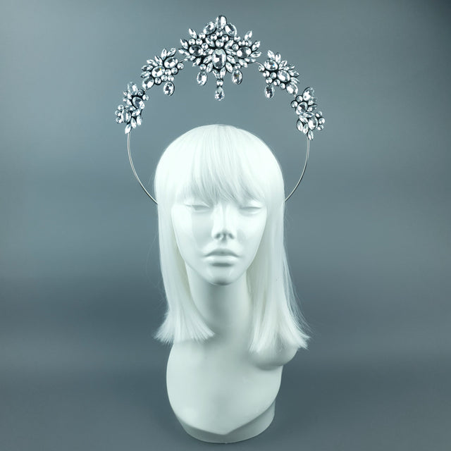 Clear/Silver Diamante Jewel Halo 72