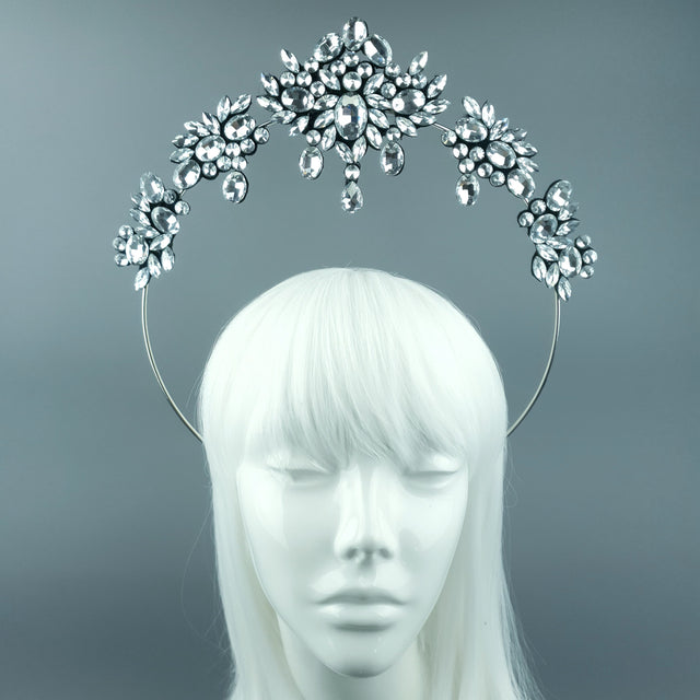 Clear/Silver Diamante Jewel Halo 72