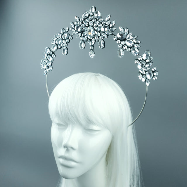 Clear/Silver Diamante Jewel Halo 72
