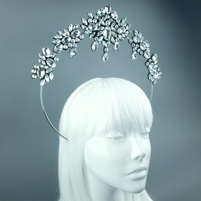 Clear/Silver Diamante Jewel Halo 72