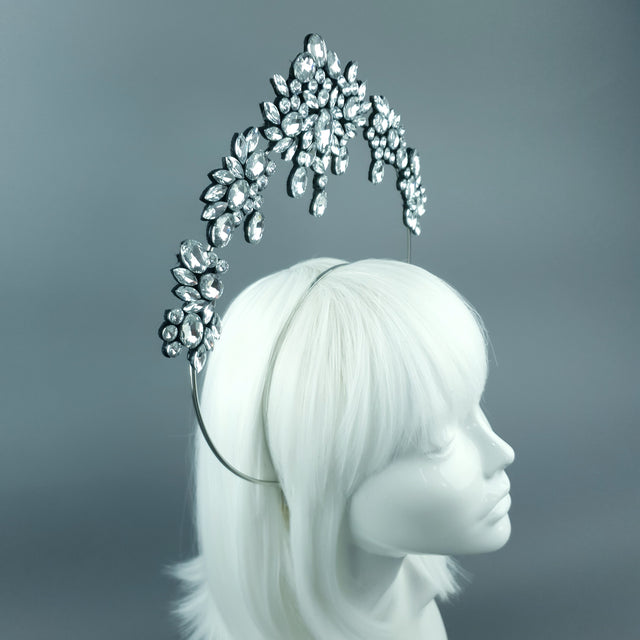 Clear/Silver Diamante Jewel Halo 72