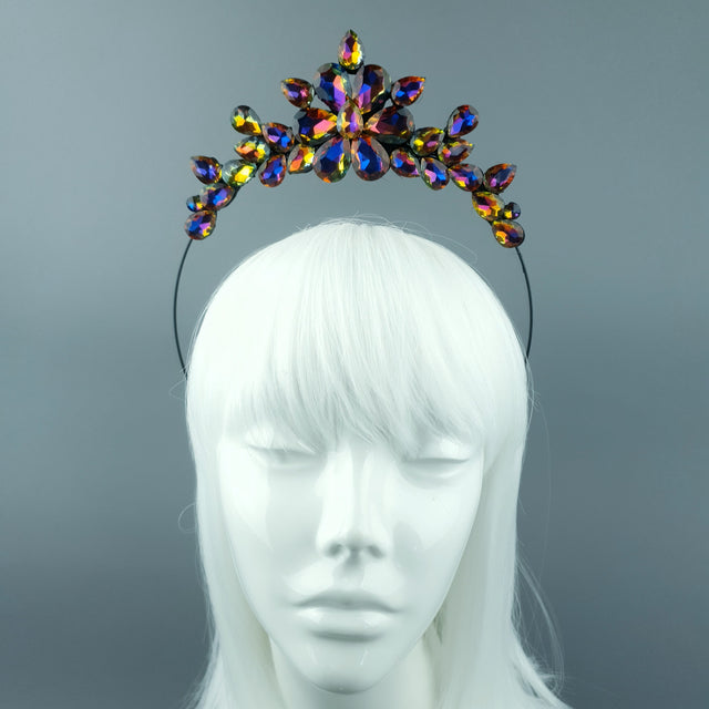 Irridescent Diamante Jewel Halo 75