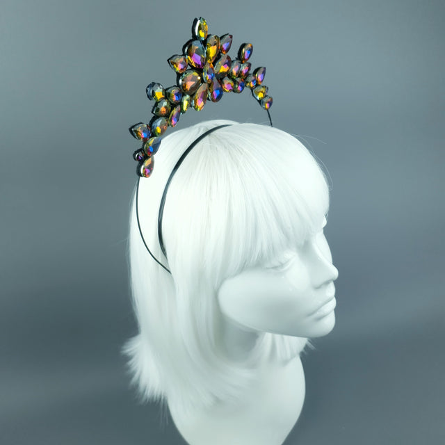 Irridescent Diamante Jewel Halo 75