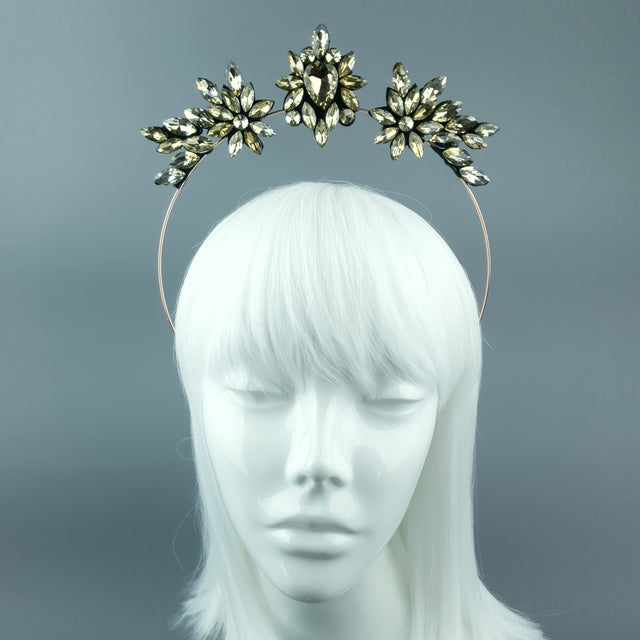 Gold Diamante Jewel Halo 76