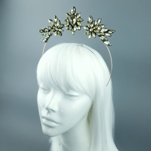 Gold Diamante Jewel Halo 76