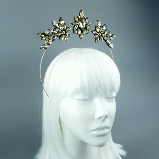 Gold Diamante Jewel Halo 76