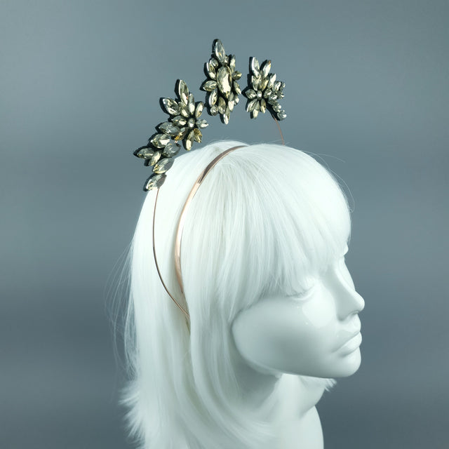 Gold Diamante Jewel Halo 76