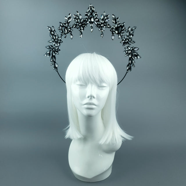 Black/Grey Diamante Jewel Halo 79