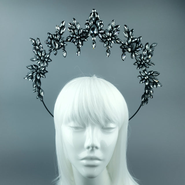 Black/Grey Diamante Jewel Halo 79