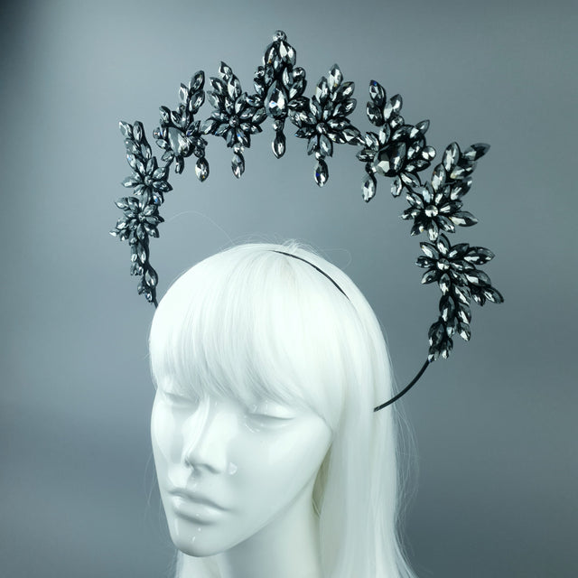 Black/Grey Diamante Jewel Halo 79