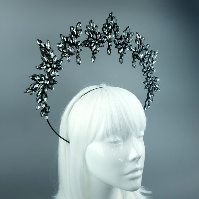 Black/Grey Diamante Jewel Halo 79