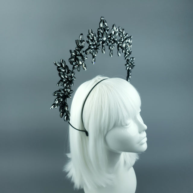 Black/Grey Diamante Jewel Halo 79