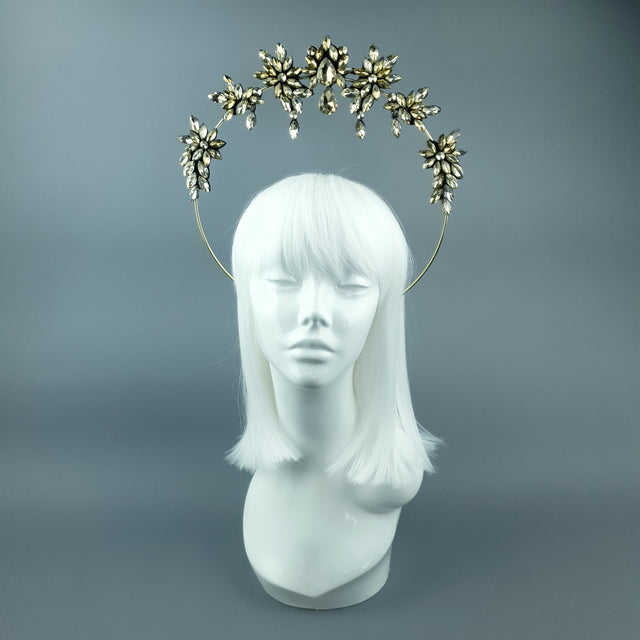 Gold Diamante Jewel Halo 82