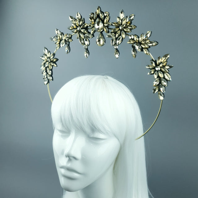 Gold Diamante Jewel Halo 82