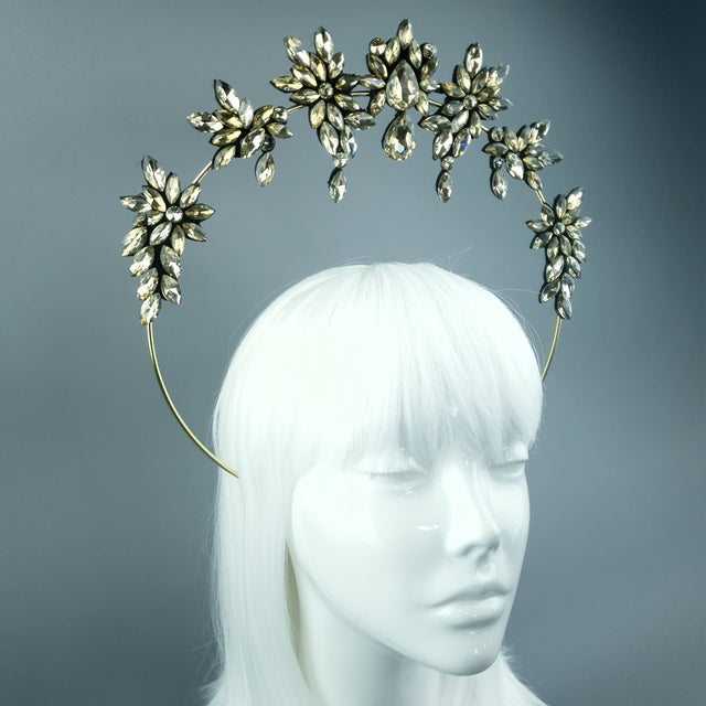 Gold Diamante Jewel Halo 82