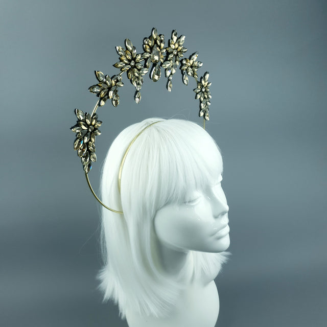 Gold Diamante Jewel Halo 82