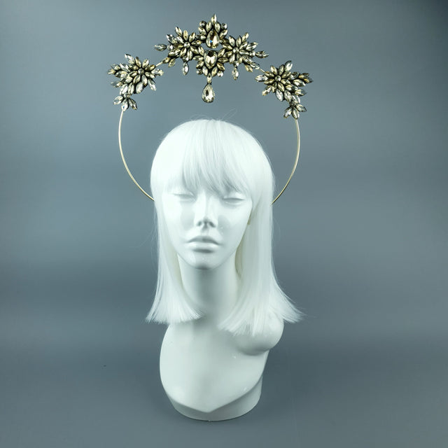 Gold Diamante Jewel Halo 84