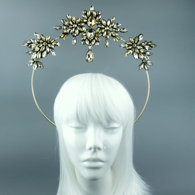 Gold Diamante Jewel Halo 84