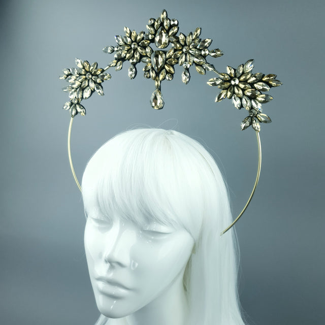 Gold Diamante Jewel Halo 84