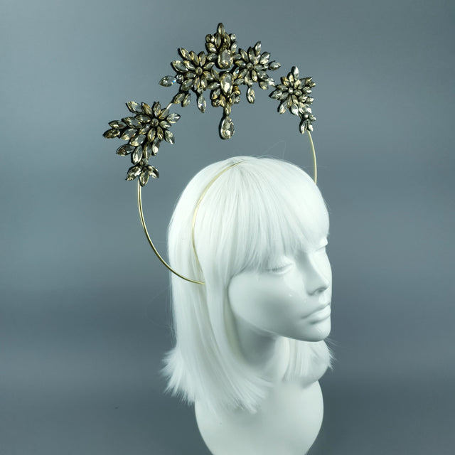 Gold Diamante Jewel Halo 84