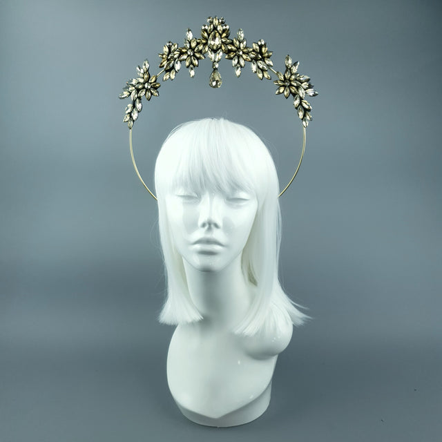 Gold Diamante Jewel Halo 88