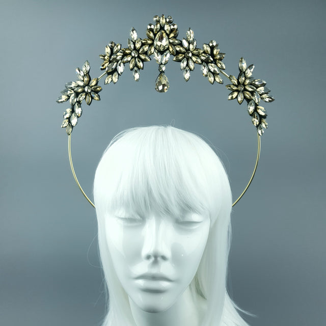 Gold Diamante Jewel Halo 88