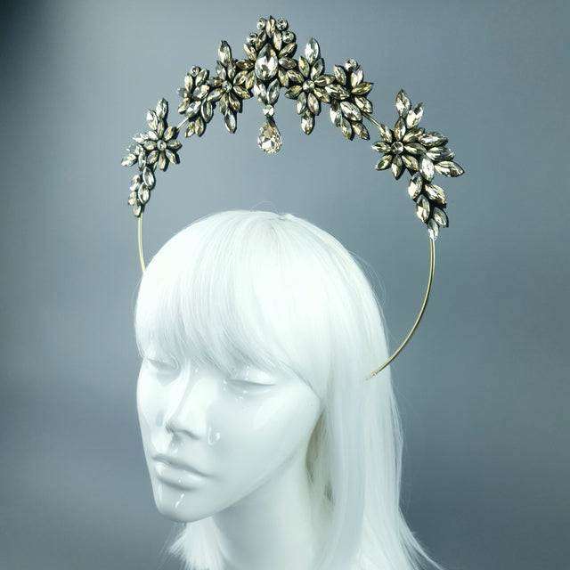 Gold Diamante Jewel Halo 88