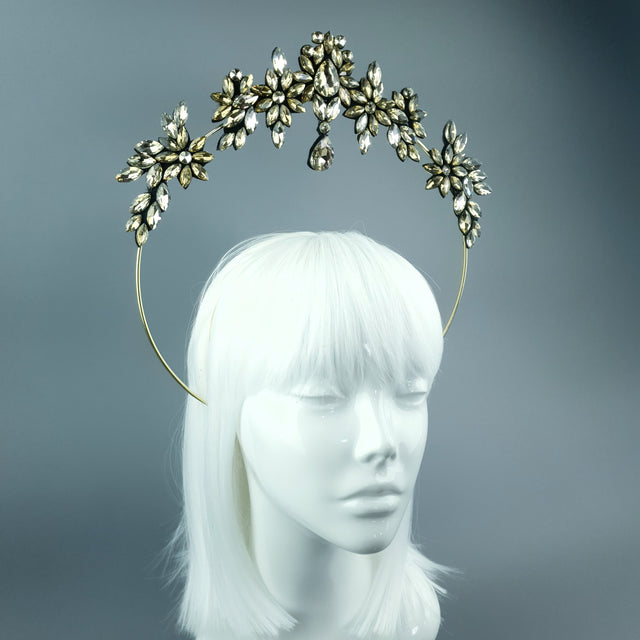 Gold Diamante Jewel Halo 88