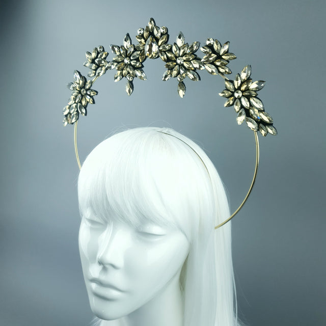 Gold Diamante Jewel Halo 95