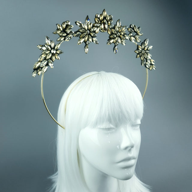 Gold Diamante Jewel Halo 95