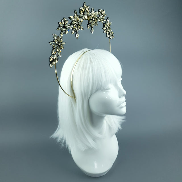 Gold Diamante Jewel Halo 95