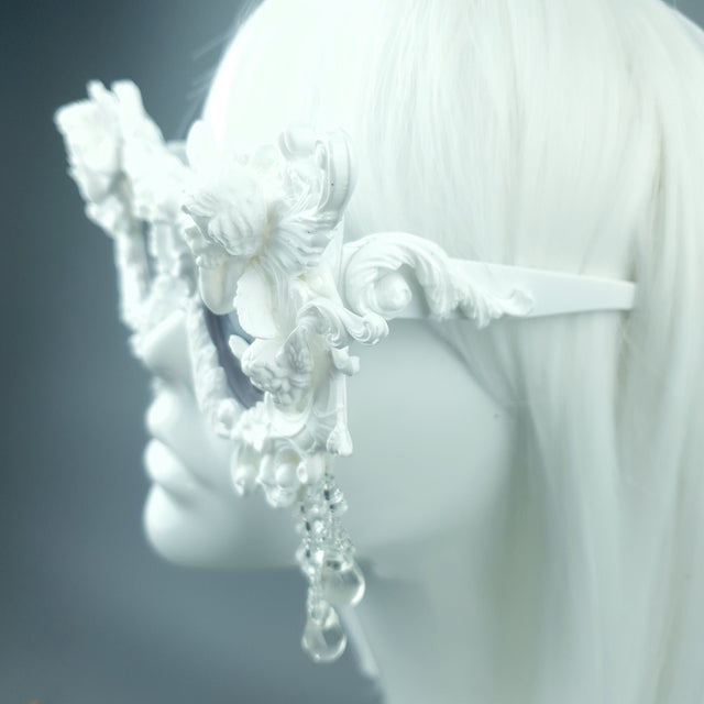 "Callisto" White Cherub & Filigree Sunglasses