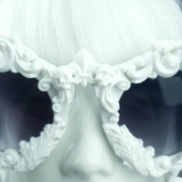 "Callisto" White Cherub & Filigree Sunglasses