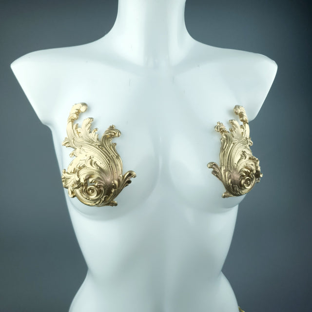 "Cybele" Gold Filigree Pasties