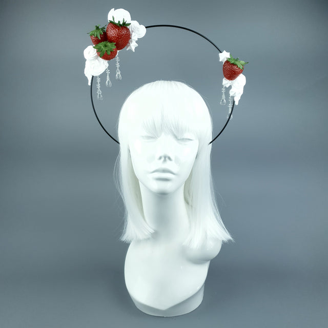 "Yumi" Strawberry & Cream Beading Halo