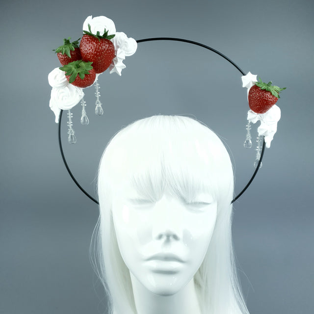 "Yumi" Strawberry & Cream Beading Halo