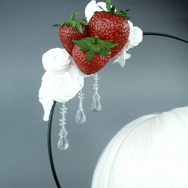 "Yumi" Strawberry & Cream Beading Halo