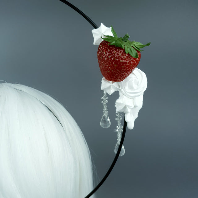"Yumi" Strawberry & Cream Beading Halo