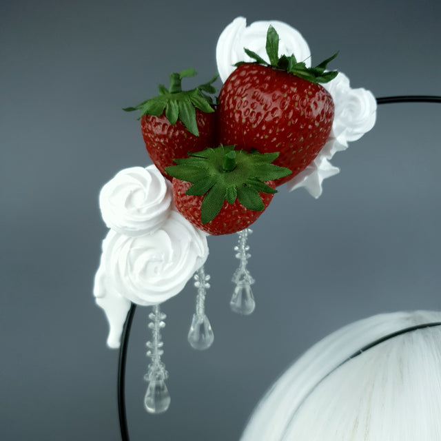 "Yumi" Strawberry & Cream Beading Halo