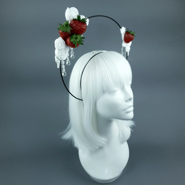 "Yumi" Strawberry & Cream Beading Halo