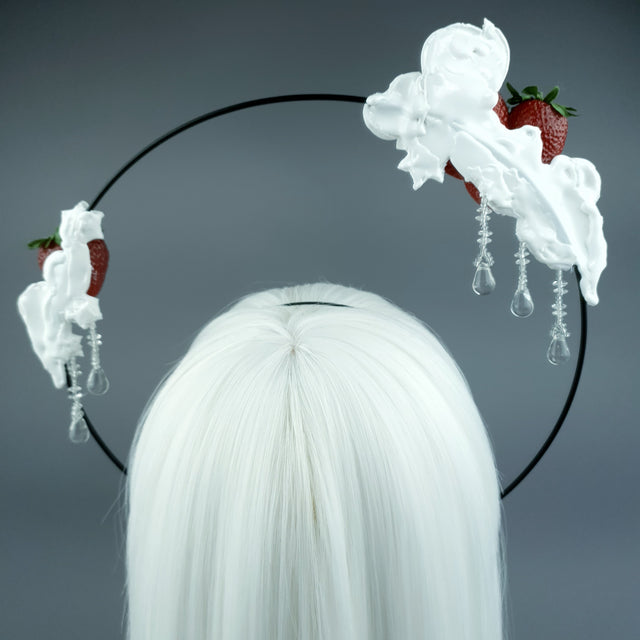 "Yumi" Strawberry & Cream Beading Halo