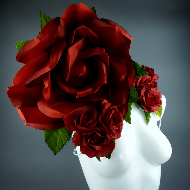"Flor" Red Rose Collar Shoulder Neckpiece