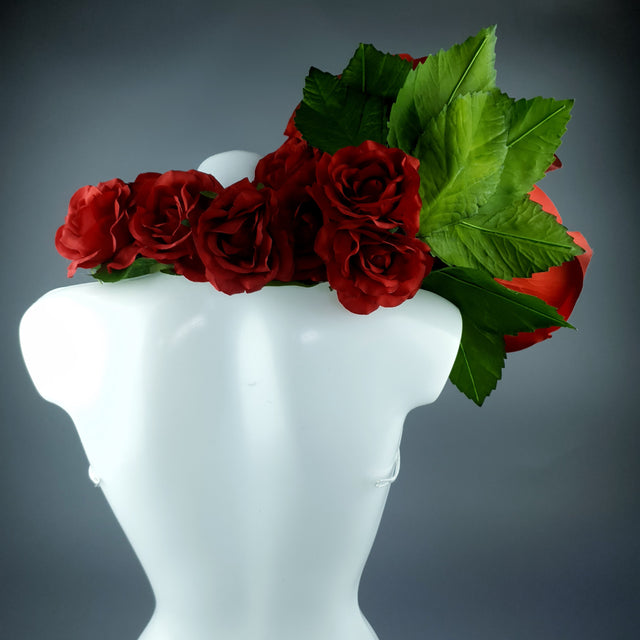 "Flor" Red Rose Collar Shoulder Neckpiece