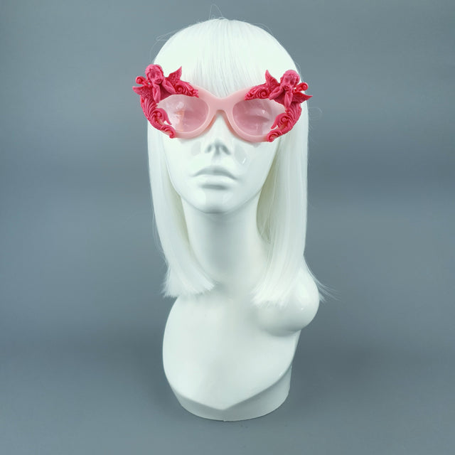 "Adora" Pink Cherub & Filigree Sunglasses