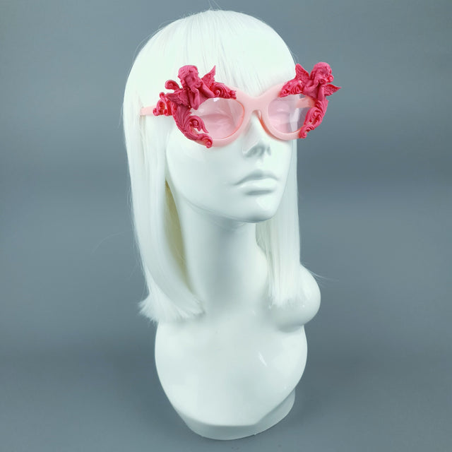 "Adora" Pink Cherub & Filigree Sunglasses