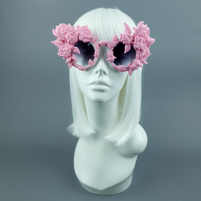 "Amour Sombre" Pink Roses Sunglasses