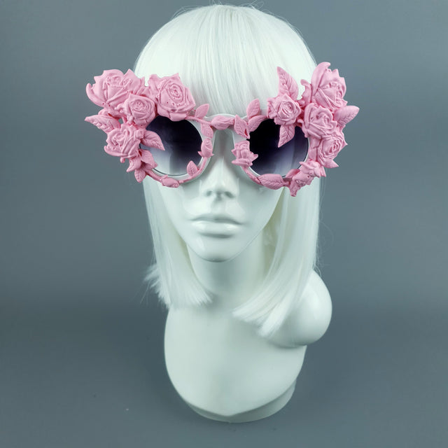 "Amour Sombre" Pink Roses Sunglasses