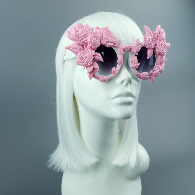"Amour Sombre" Pink Roses Sunglasses