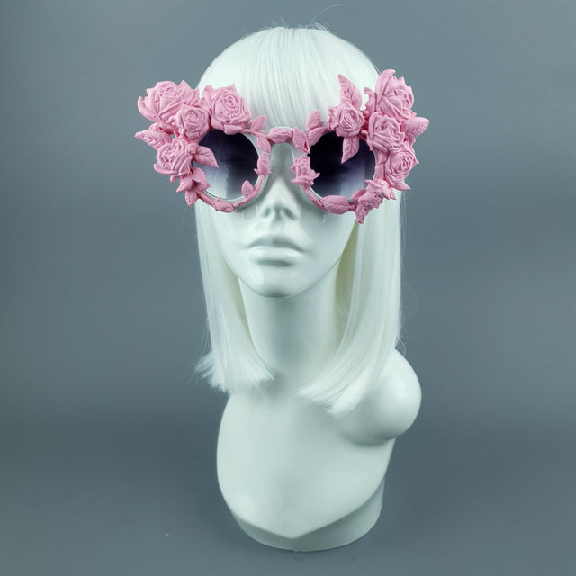 "Amour Sombre" Pink Roses Sunglasses